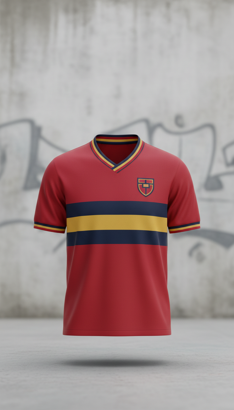 Retro Rojo Calle team football jersey